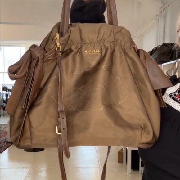 PRADA Brown Drawstring Handbag - Picture 8 of 10
